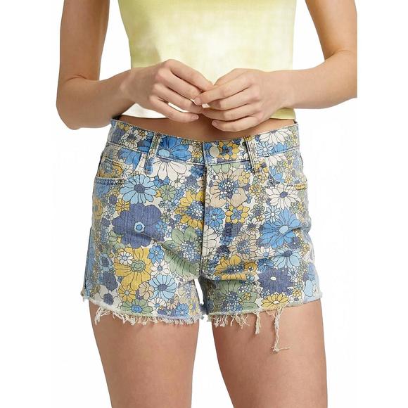 NEW MOTHER tomcat kick fray short in dirt bike flowers - Picture 1 of 7
